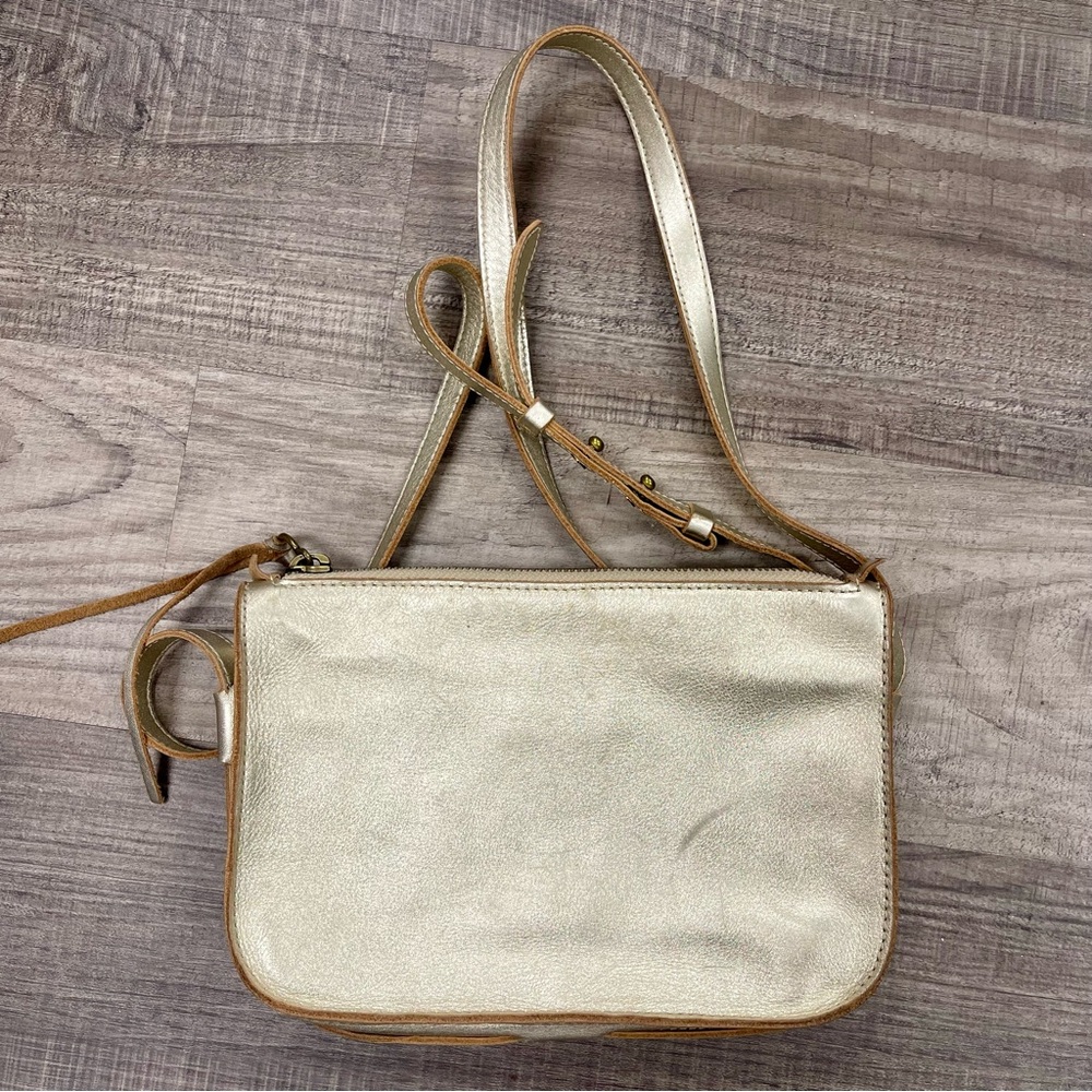 Madewell Cream Crossbody Bag with Textured Finish